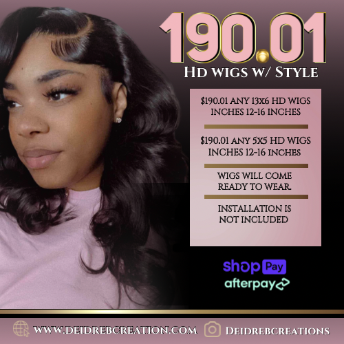 $190.01 Wigs w/ Style; Expires 9/8/24 @ 11:59PM